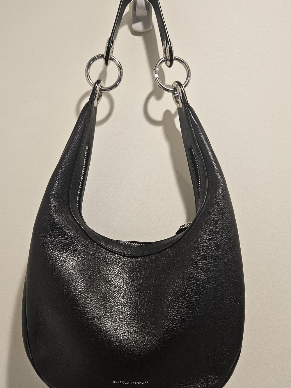 Rebecca Minkoff Black Leather Hobo Bag - Picture 1 of 9